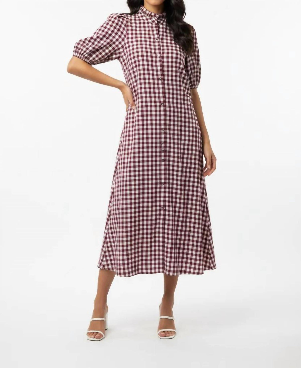 Entro - Gingham Midi Dress
