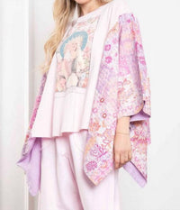Blue Velvet - Kantha Poncho Top