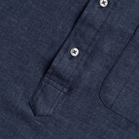 New England Shirt Company - Men's Chambray Banded Collar Popover Shirt
