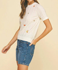 Pinch - Seaside Embroidered Knit Sweater