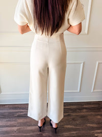Glam - Harper Ivory Wide Leg Pants