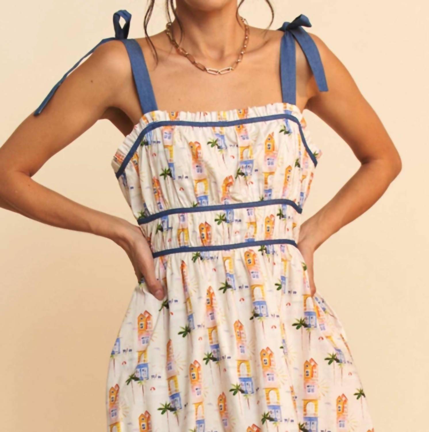 Davi & Dani - Sleeveless Maxi Sundress
