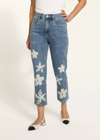 FDJ Suzanne Pencil Crop Denim Jeans in medium blue - women's jeans