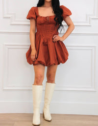 The Vintage Shop - Always You Bustier Bubble Hem Mini Dress