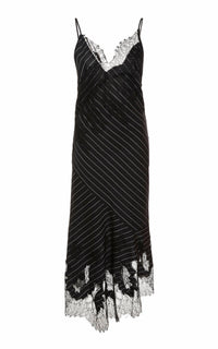 Jason Wu - PINSTRIPE LACE STRAPPY COCKTAIL DRESS