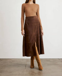 Tanya Taylor - Suede Hudson Midi Skirt