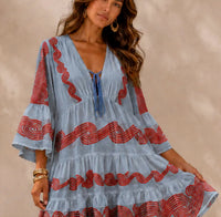 Mystery Resort - Asteria Embroidered Mini Dress