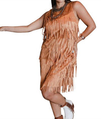 Lucky & Blessed - Layered Fringe Mini Dress