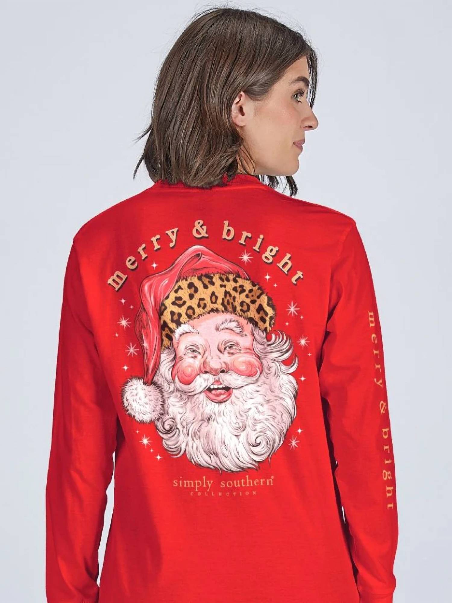 Simply Southern - Women's Leo Santa Long Sleeve T-shirt