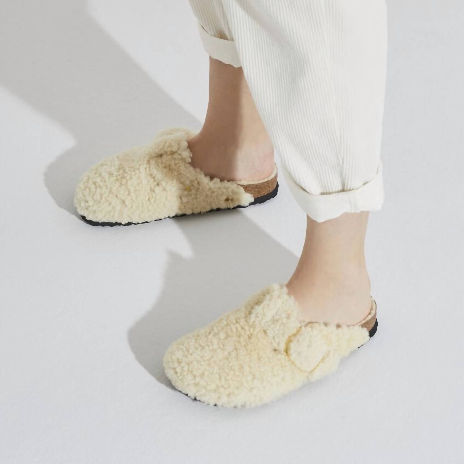 Birkenstock - Boston Big Buckle Shearling Teddy Clog - Narrow