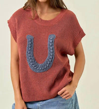 Doe And Rae - Western Horseshoe Sweater Vest