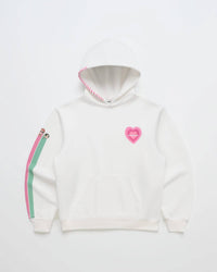 Madhappy Powerpuff Girls Fleece Hoodie in white - women's top - detail view