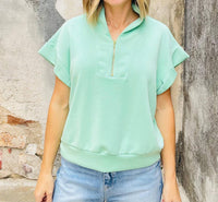 Bucketlist - Half Zip Scuba Top