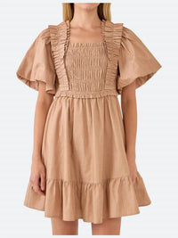 English Factory - Tyler Puff Sleeves Mini Dress