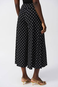 Joseph Ribkoff - Silky Knit Dot Print Pull On Culotte Pants