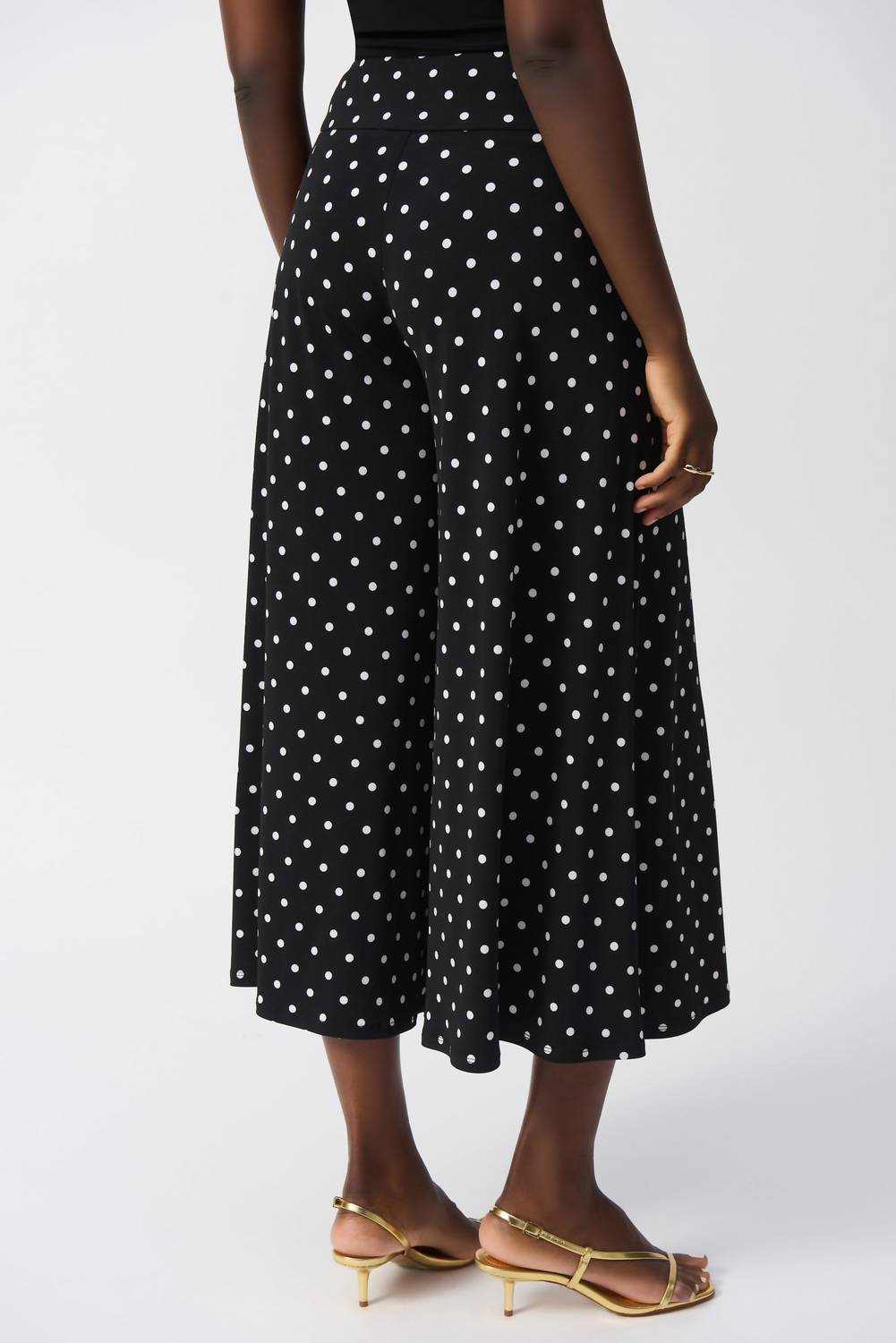 Joseph Ribkoff - Silky Knit Dot Print Pull On Culotte Pants