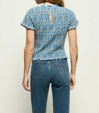 Nation Ltd - Evie Smocked Short Sleeve Top