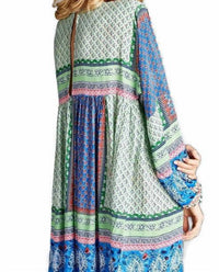 Velzera - Paisley Color Block Mini Dress