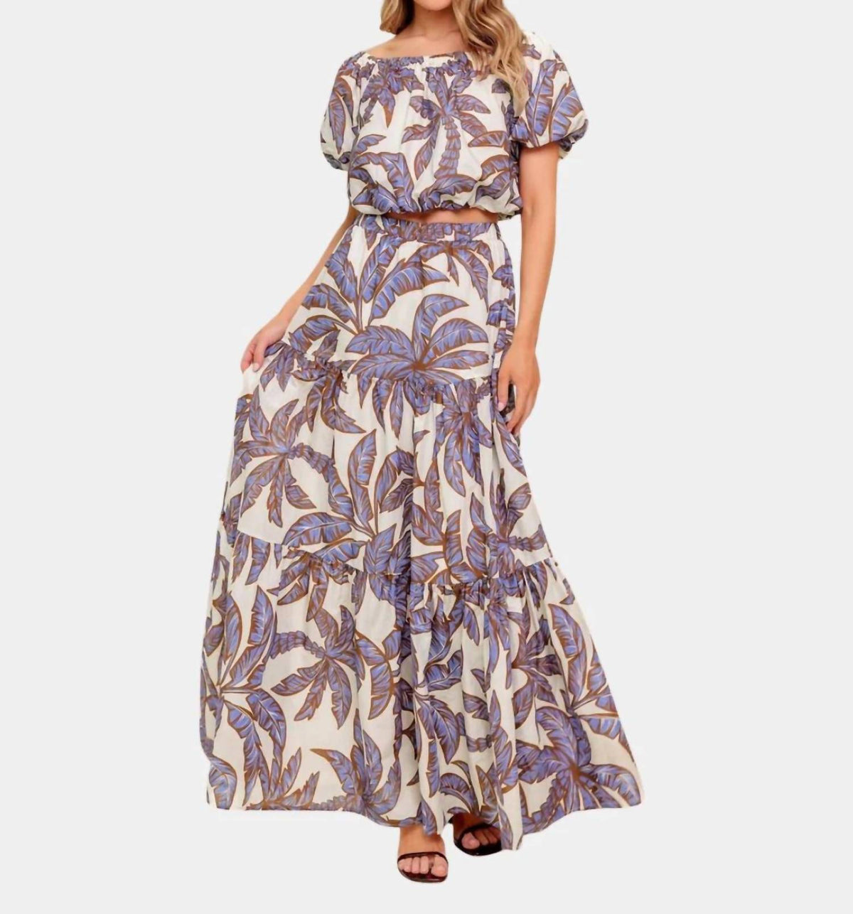 Flying Tomato - Azure Riviera Palm Blouse