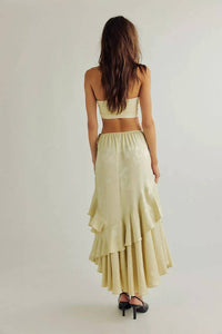 Free People Autumn Promenade Maxi Skirt in tea cookie - women's skirt - alternate view