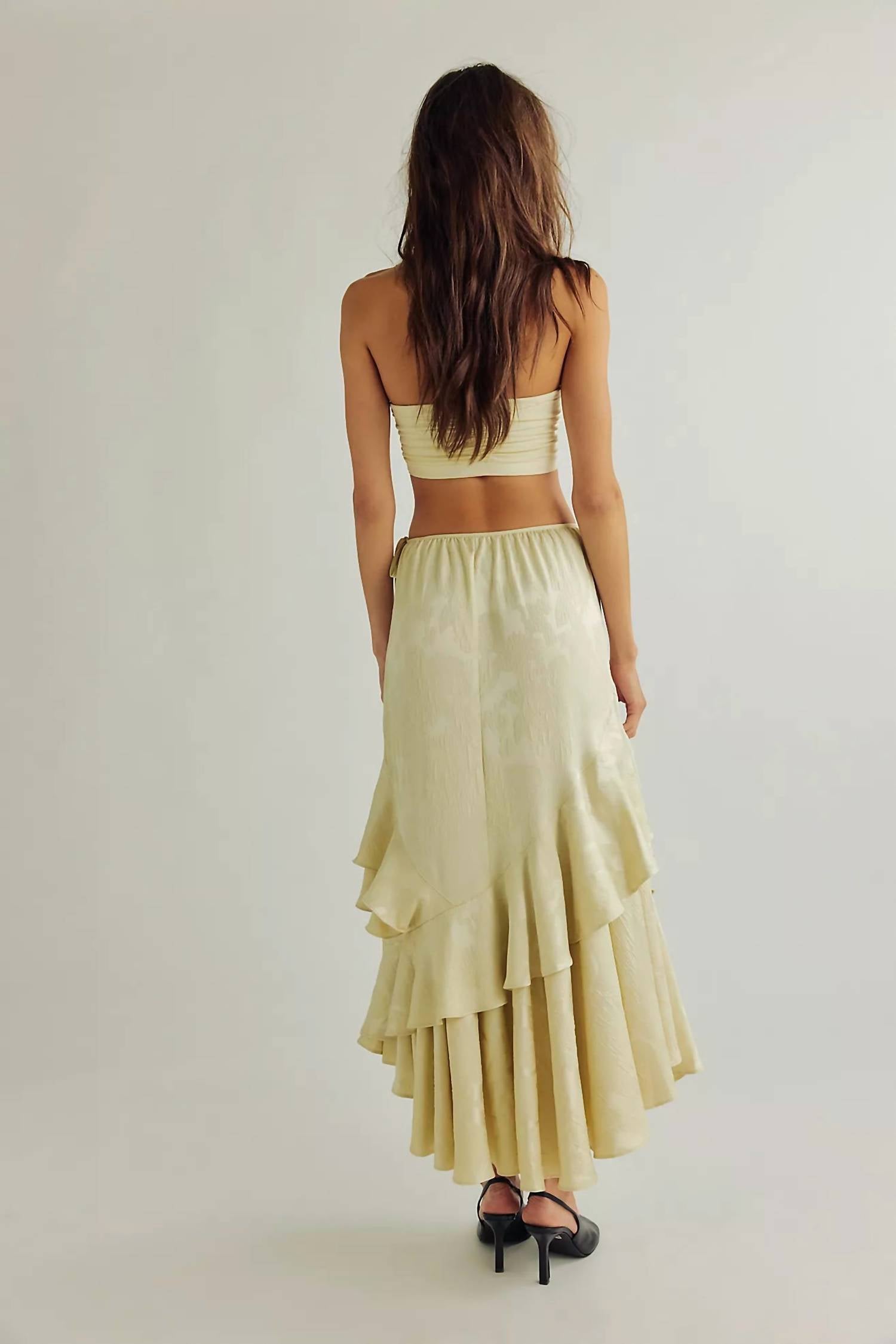 Free People Autumn Promenade Maxi Skirt in tea cookie - women's skirt - alternate view