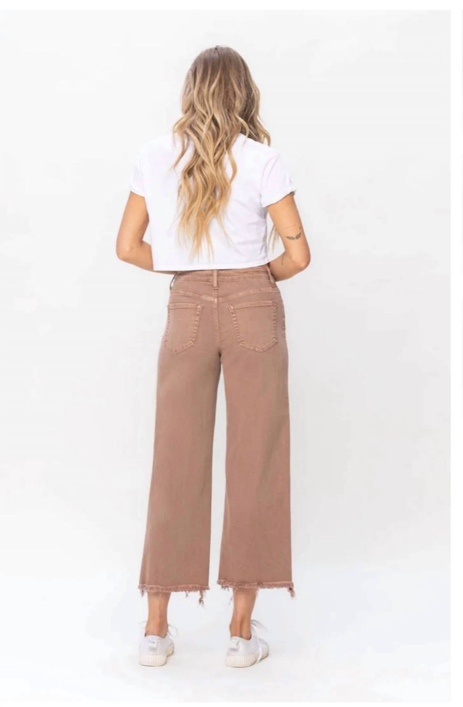 Vervet By Flying Monkey - Cropped Wide Leg Jeans