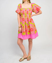 Uncle Frank - Pop Flower Border Dress