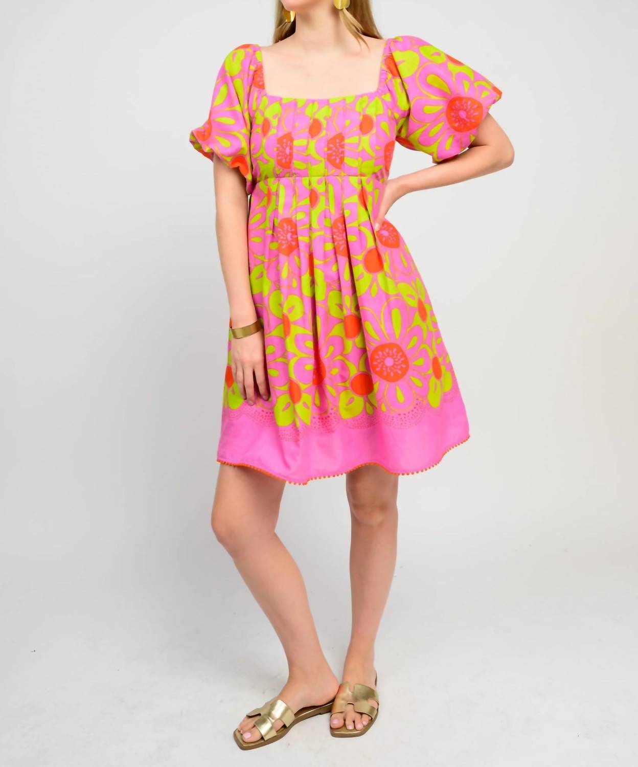 Uncle Frank - Pop Flower Border Dress