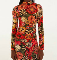 Farm Rio - Flowershop Ruched Waist Jersey Blouse