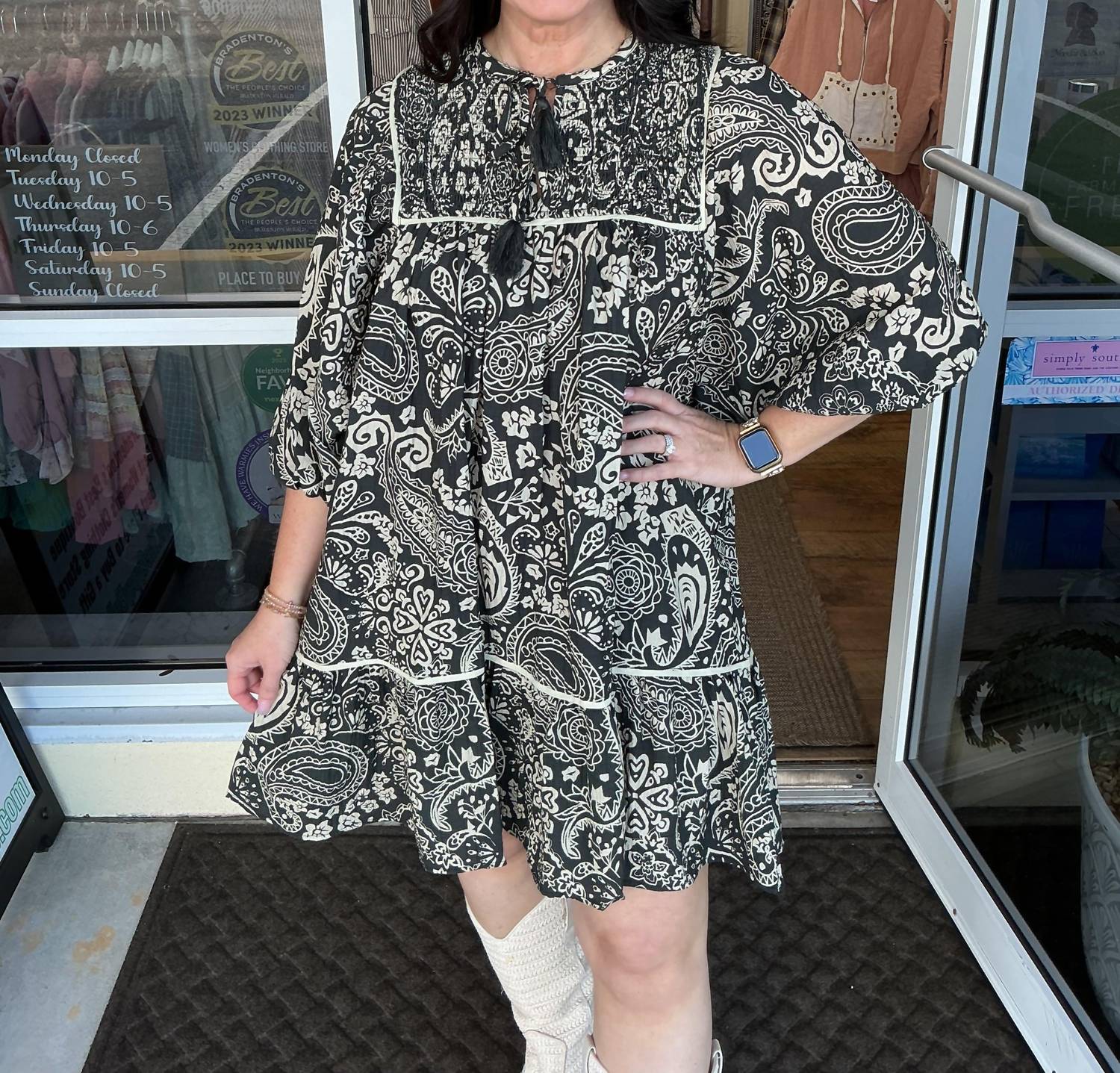 Umgee - Paisley Tiered Short Dress