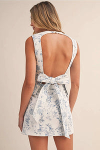 Klesis - Tinsley Floral Printed Open Back Skort Set