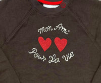 Just Madison Women's Madz Pour La Vie Sweatshirt in cocoa - women's top - detail view