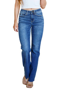 Judy Blue - Mid Rise Raw Hem Bootcut Jeans