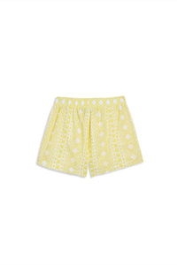 Jocelyn - Eyelet Shorts With Bow