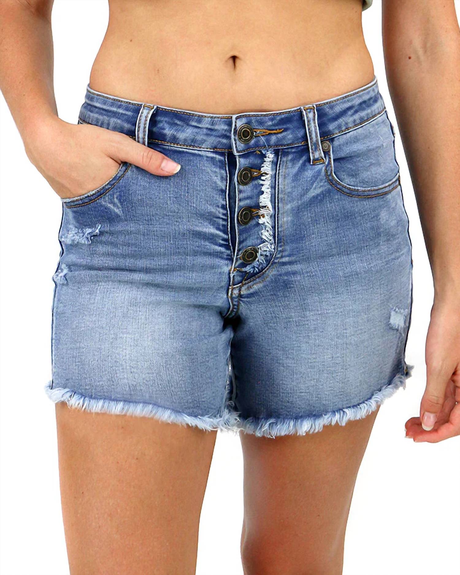Grace And Lace - Repurposed Button Fly Shorts