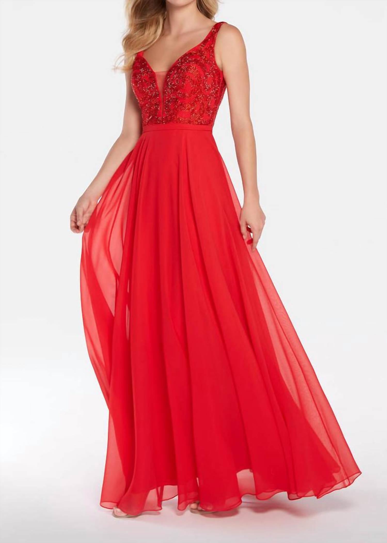 ALYCE PARIS Women's Prom Dress in red - women's dress