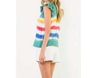 Thml - Tie Dye Ruffle Sleeve Top