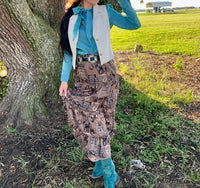 Lovlei Belle Button Down Long Sleeve Top in glacier - women's blouse - alternate view