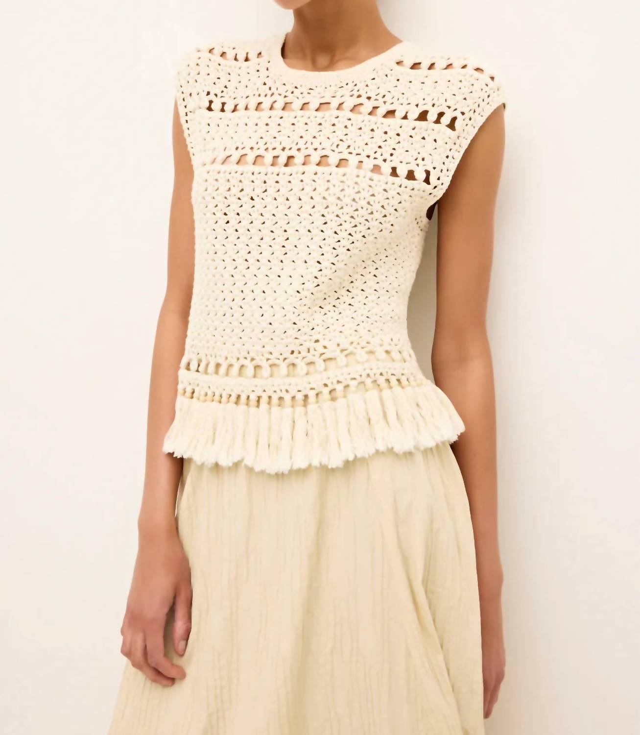 Marie Oliver Mira Crochet Top in vesper 1 - women's tank top