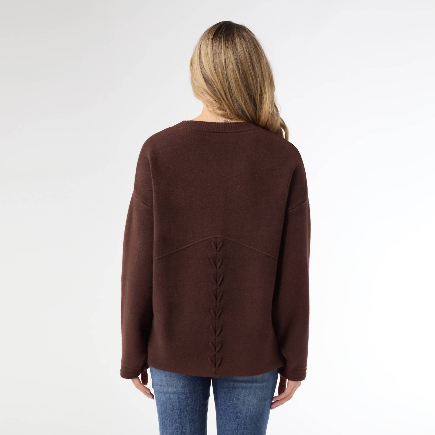Coco + Carmen - Delphina Long Sleeve Lattice Back Sweater