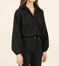Omika - Nero Button Front Blouse