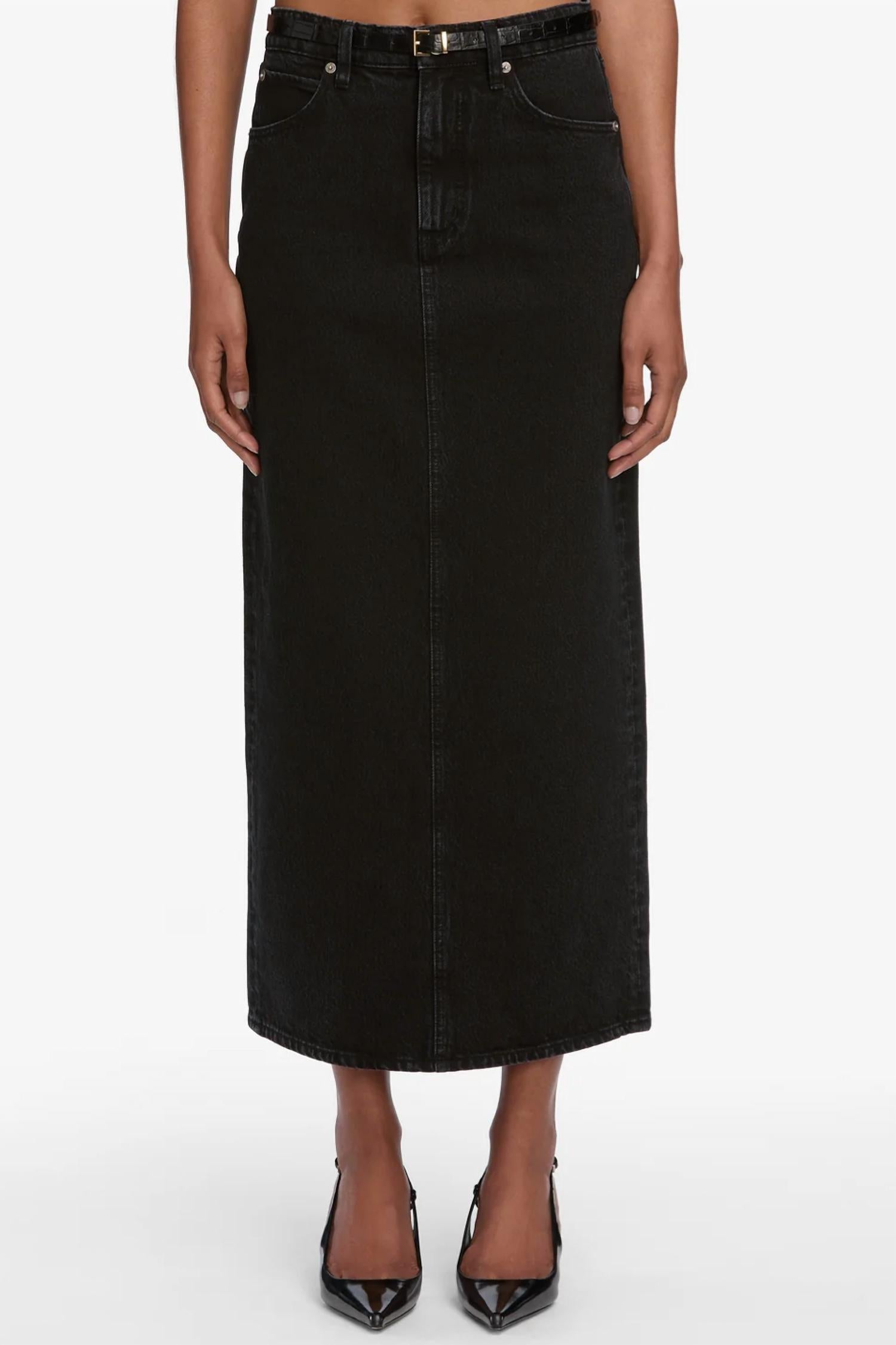 FRAME Column Skirt in sutro - women's skirt