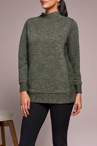 Tribal - Tunic Mock Neck Top