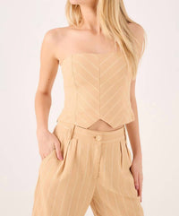 Dress To - Striped Linen Top