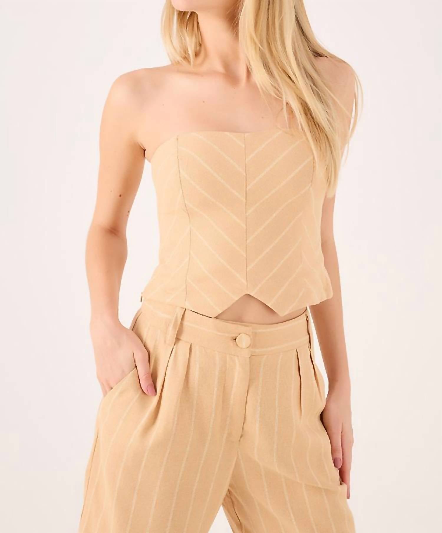 Dress To - Striped Linen Top