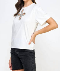 Pastel Design - Daisy Embellished Tee