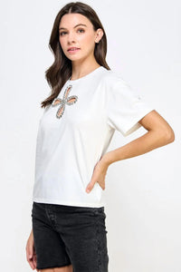 Pastel Design - Daisy Embellished Tee