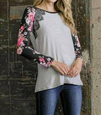 Ellis - Floral & Striped Top
