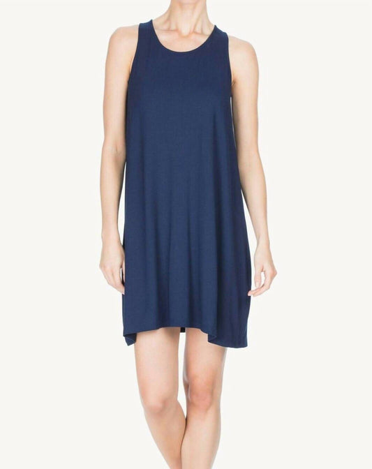 Lilla P - A Line Back Neck Tie Mini Dress