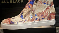 All Black - Women's Tie Die Hi Top Shoe